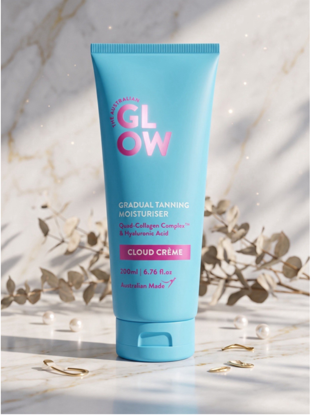 Australian Glow Gradual Tan Cloud Creme Moisturiser 200ml/6.76oz Vegan New
